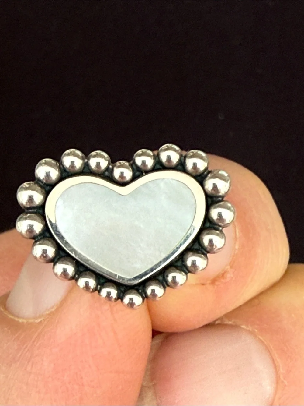 LAGOS Mother-of-Pearl Heart Stud Earrings in Sterling Silver - Picture 5 of 7